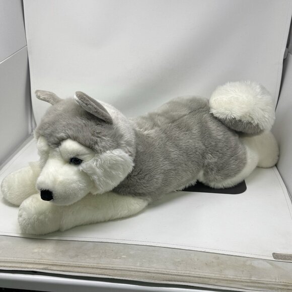 27in Aurora World  Husky Wolf Plush Dog Stuffed Animal Pillow Plush - Picture 7 of 14
